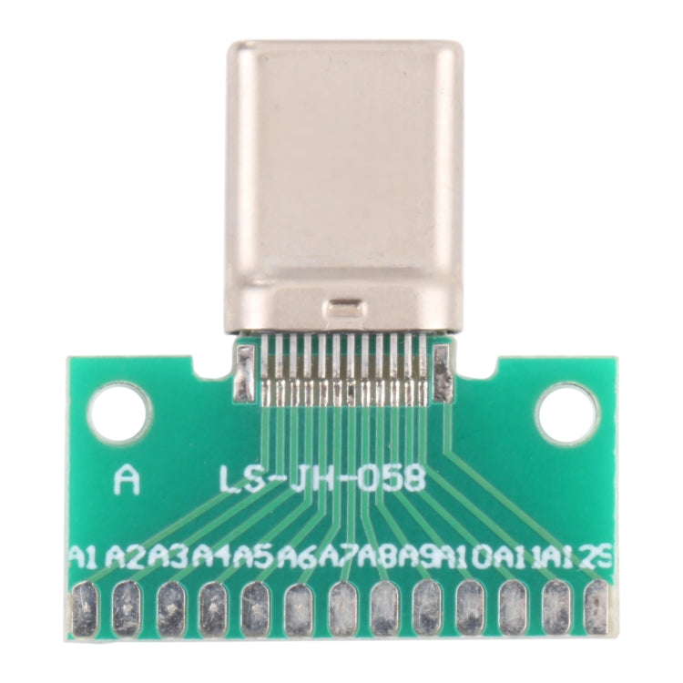 USB 3.1 Type C Male 24pin Double Sided Positive and Negative Test Board with Soldered PCB