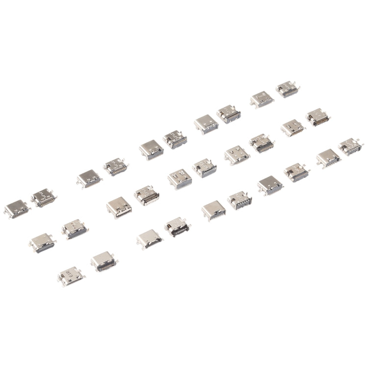 75pcs/Set USB Type C Charging Port Connector 6Pin/12Pin/16Pin/14Pin/24Pin for Huawei/Samsung/Xiaomi etc., 75 PCS/Set