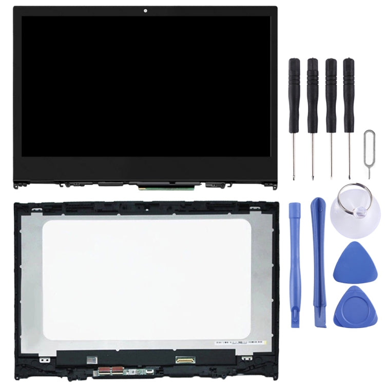 Schermo LCD e digitalizzatore 1366 x 768px assemblaggio completo con cornice per Lenovo Yoga 520-14IKB, For Lenovo Yoga 520-14IKB 1366 x 768px