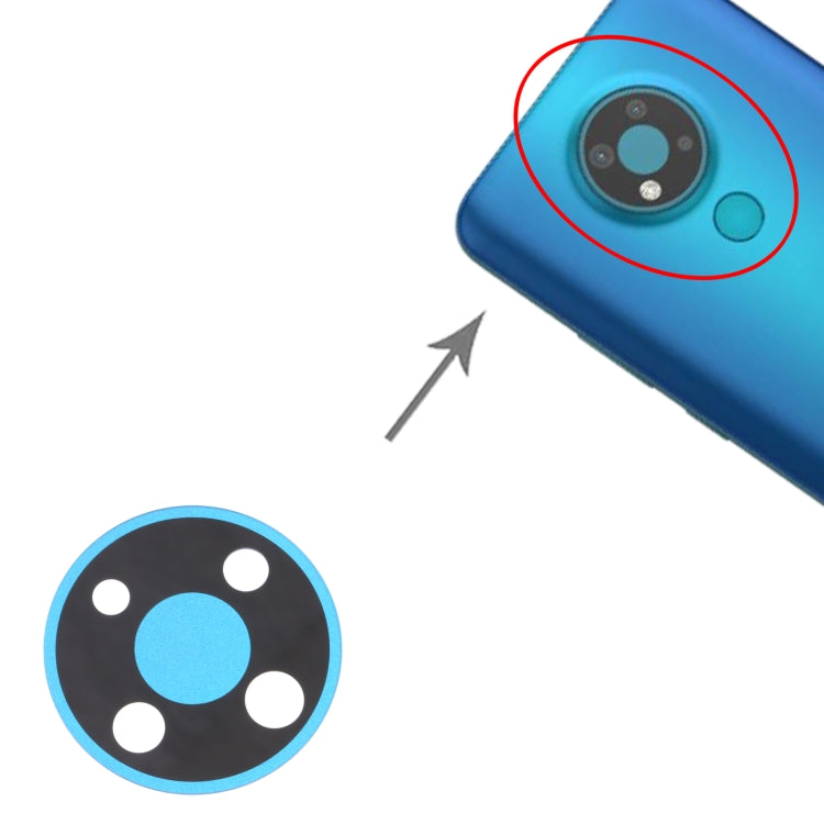 10pcs Rear Camera Lens for Nokia 3.4 TA-1288 TA-1285 TA-1283, For Nokia 3.4 (Blue), For Nokia 3.4 (Purple)