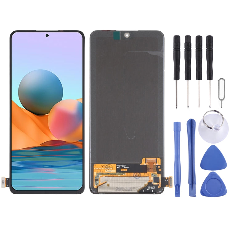 OLED Material LCD Screen and Digitizer Full Assembly for Xiaomi Redmi Note 10 Pro 4G / Redmi Note 10 Pro (India) / Redmi Note 10 Pro Max (4G) M2101K6G M2101K6R M2101K6P M2101K6I, For Xiaomi Redmi Note 10 Pro 4G