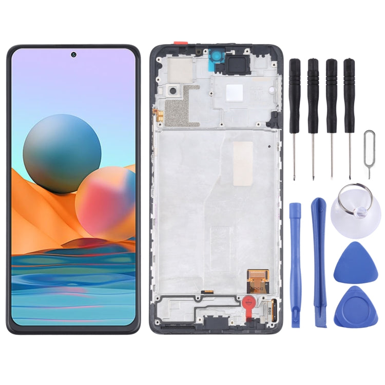 Original OLED LCD Screen and Digitizer Full Assembly with Frame for Xiaomi Redmi Note 10 Pro 4G / Redmi Note 10 Pro (India) / Redmi Note 10 Pro Max (4G) M2101K6G M2101K6R M2101K6P M2101K6I, For Xiaomi Redmi Note 10 Pro 4G