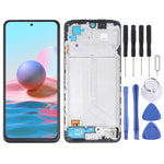 Schermo LCD in materiale OLED e digitalizzatore assemblaggio completo con cornice per Xiaomi Redmi Note 10 4G / Redmi Note 10s 4G / Redmi Note 11 SE India / Poco M5s M2101K7AI M2101K7AG M2101K7BG M2101K7BI M2101K7BNY
