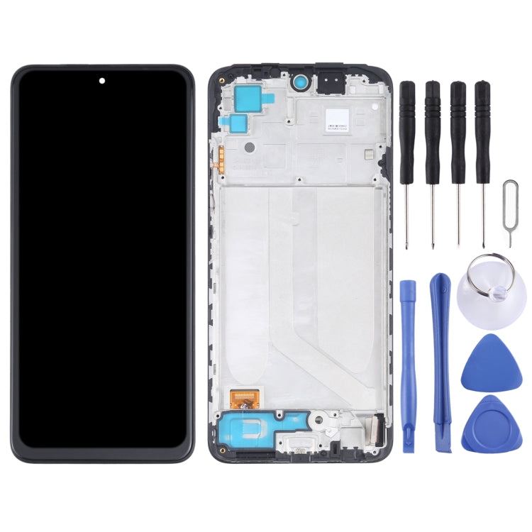 OLED Material LCD Screen and Digitizer Full Assembly with Frame for Xiaomi Redmi Note 10 4G / Redmi Note 10s 4G / Redmi Note 11 SE India / Poco M5s M2101K7AI M2101K7AG M2101K7BG M2101K7BI M2101K7BNY