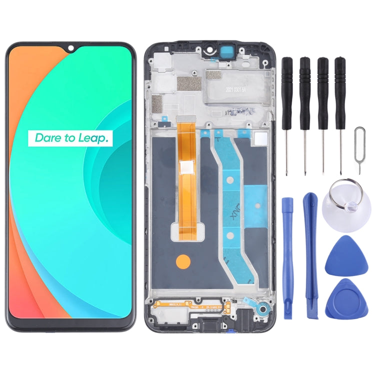 Schermo LCD originale e digitalizzatore assemblaggio completo con cornice per OPPO Realme C11 RMX2185, For OPPO Realme C11