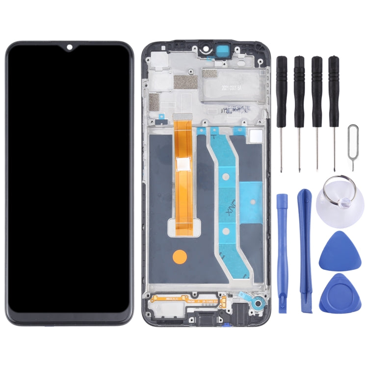 Schermo LCD originale e digitalizzatore assemblaggio completo con cornice per OPPO Realme C11 RMX2185, For OPPO Realme C11