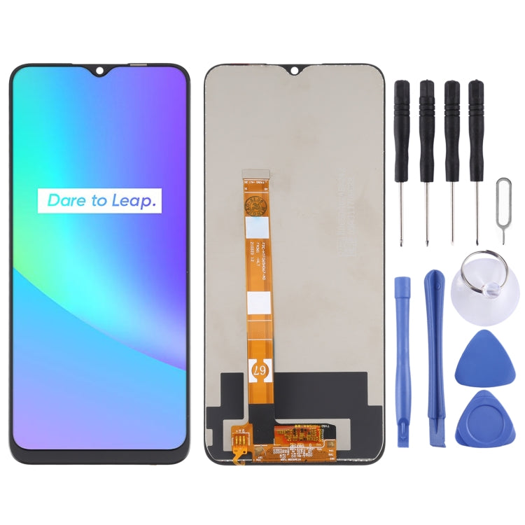 LCD Screen and Digitizer Full Assembly for OPPO Realme C25 RMX3193 RMX3191, For Realme C25