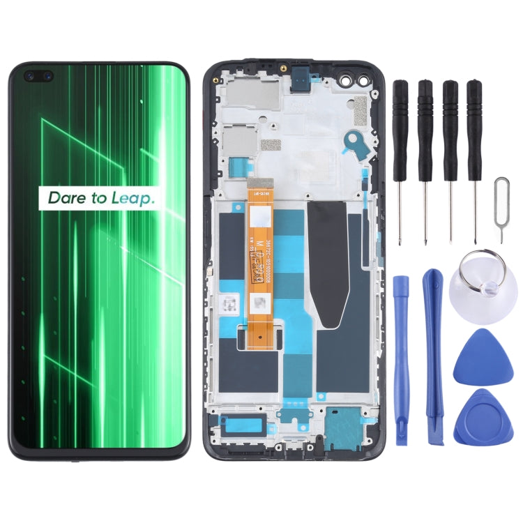 Schermo LCD e digitalizzatore assemblaggio completo con cornice per OPPO Realme X50 5G RMX2144, For OPPO Realme X50 5G