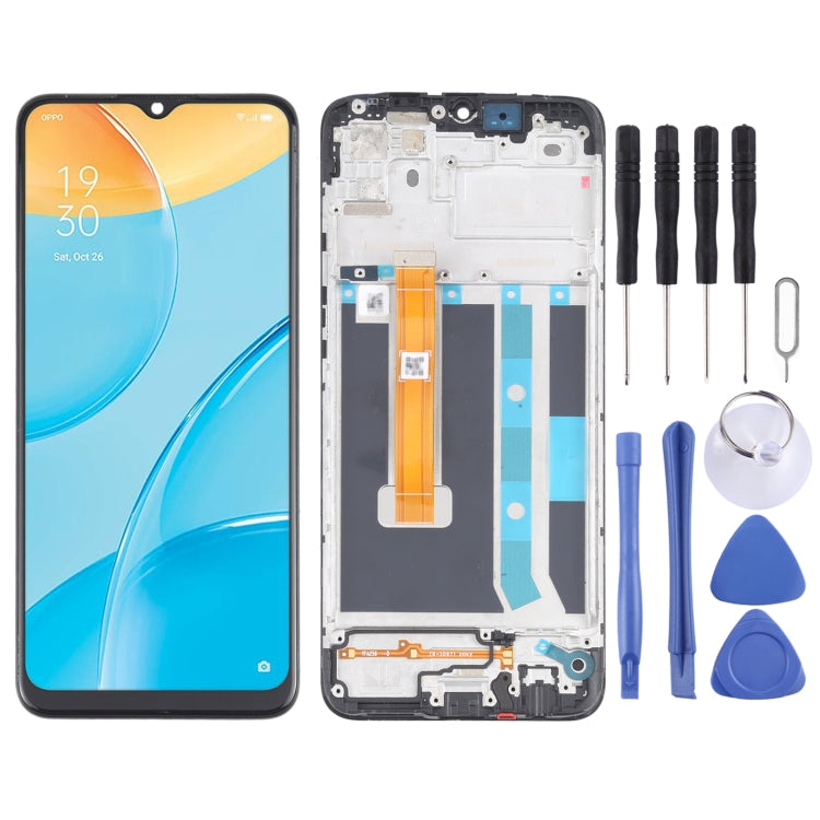 Original LCD Screen and Digitizer Full Assembly with Frame for OPPO A15 / A15S / A35 / A16K CPH2185 CPH2179 PEHM00, For OPPO A15