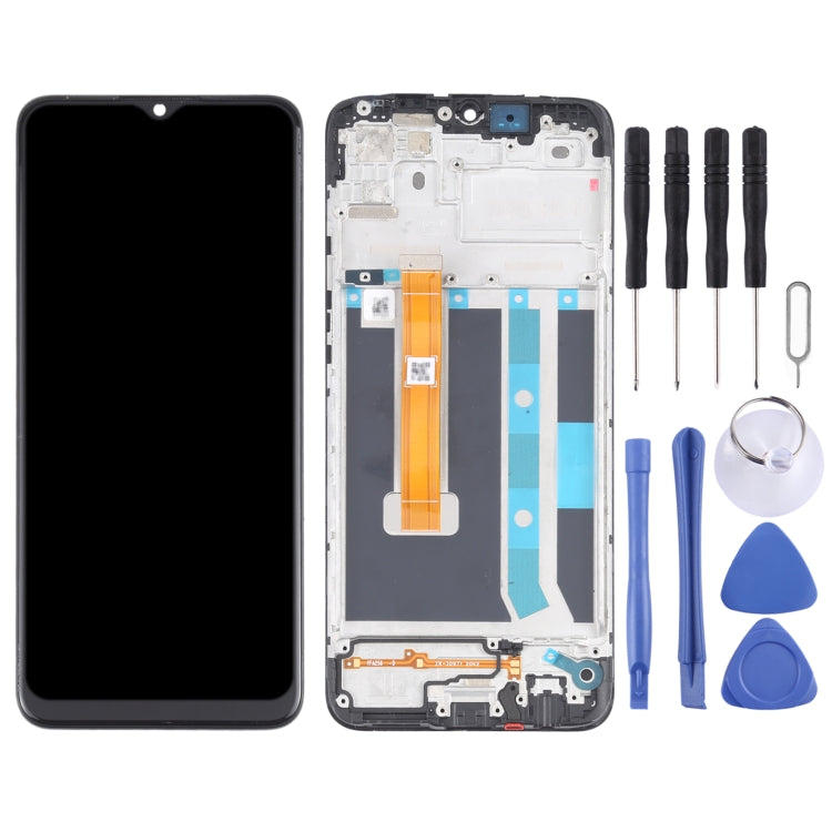 Schermo LCD originale e digitalizzatore assemblaggio completo con cornice per OPPO A15 / A15S / A35 / A16K CPH2185 CPH2179 PEHM00, For OPPO A15