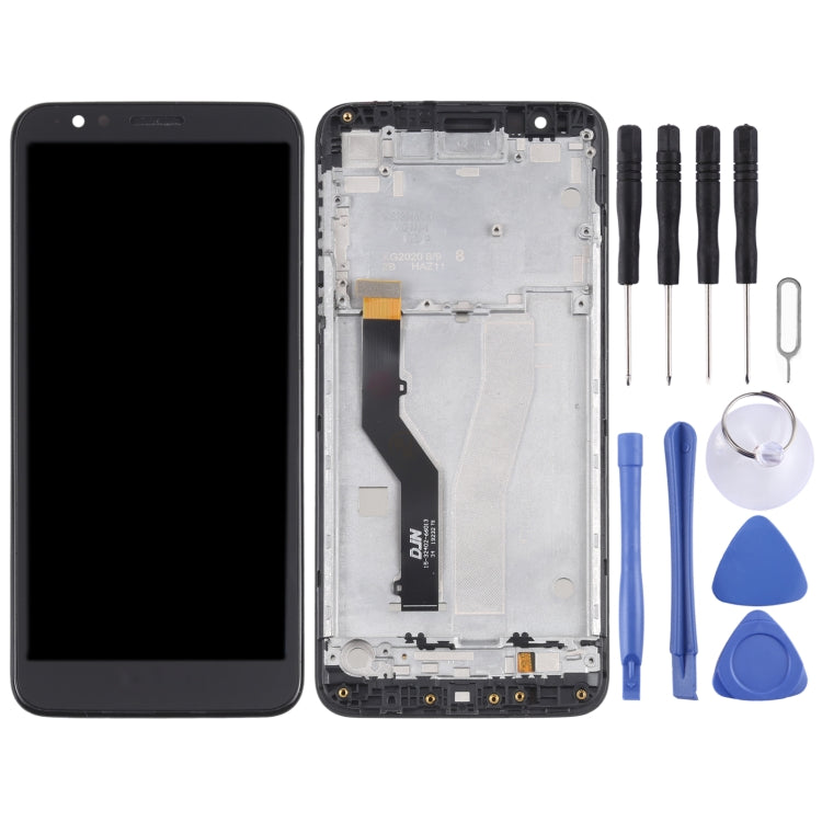 LCD Screen and Digitizer Full Assembly with Frame for Motorola Moto E6 / Moto E XT2005-3 XT2005-1 XT2005DL, For Motorola Moto E6