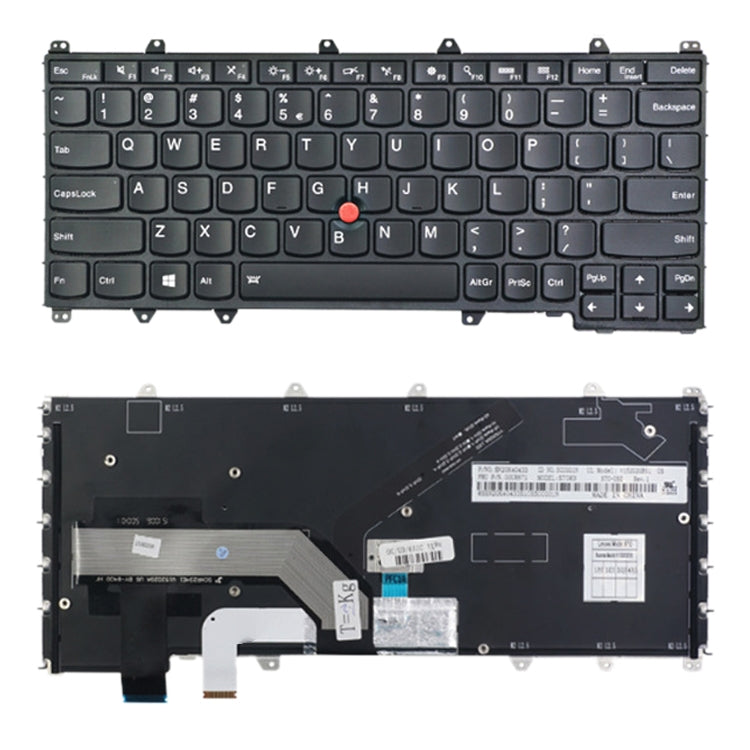 Tastiera versione USA con retroilluminazione per Lenovo Thinkpad Yoga 260 / Yoga 370 / X380, For Lenovo Thinkpad Yoga 260(Black), For Lenovo Thinkpad Yoga 260(Silver)