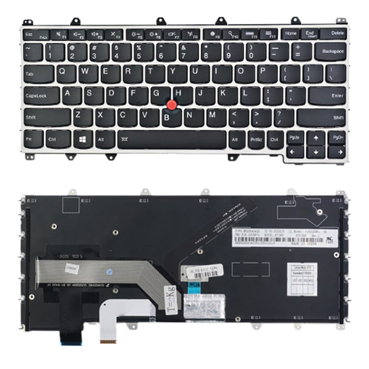 Tastiera versione USA con retroilluminazione per Lenovo Thinkpad Yoga 260 / Yoga 370 / X380, For Lenovo Thinkpad Yoga 260(Black), For Lenovo Thinkpad Yoga 260(Silver)