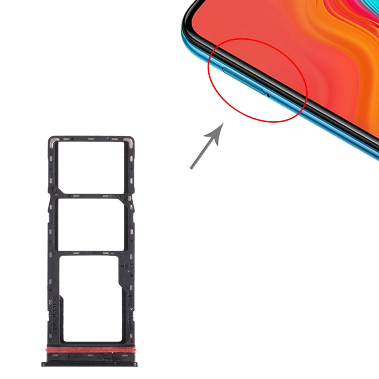 For Infinix Hot 8 Lite X650 SIM Card Tray + SIM Card Tray + Micro SD Card Tray, For infinix Hot 8 Lite