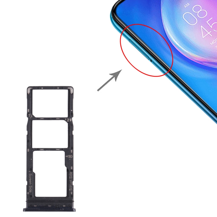 For Tecno Spark 5 Air KD6a SIM Card Tray + SIM Card Tray + Micro SD Card Tray, For Tecno Spark 5 Air