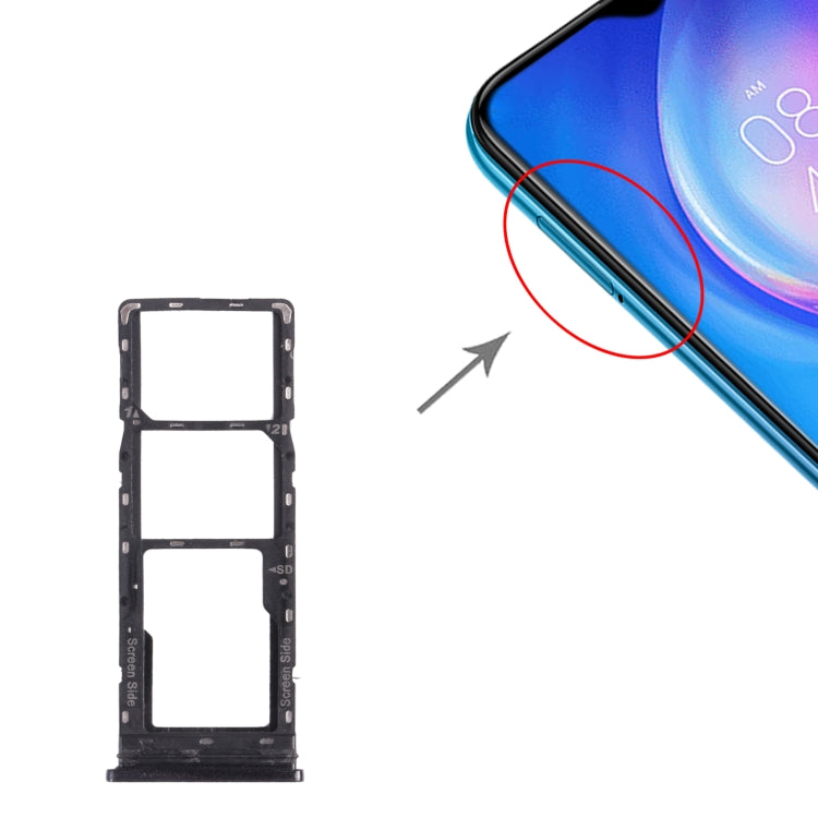 Per Tecno Spark 6 Air KE6 KE6J KF6 Vassoio SIM Card + Vassoio SIM Card + Vassoio scheda Micro SD, For Tecno Spark 6 Air  (White), For Tecno Spark 6 Air