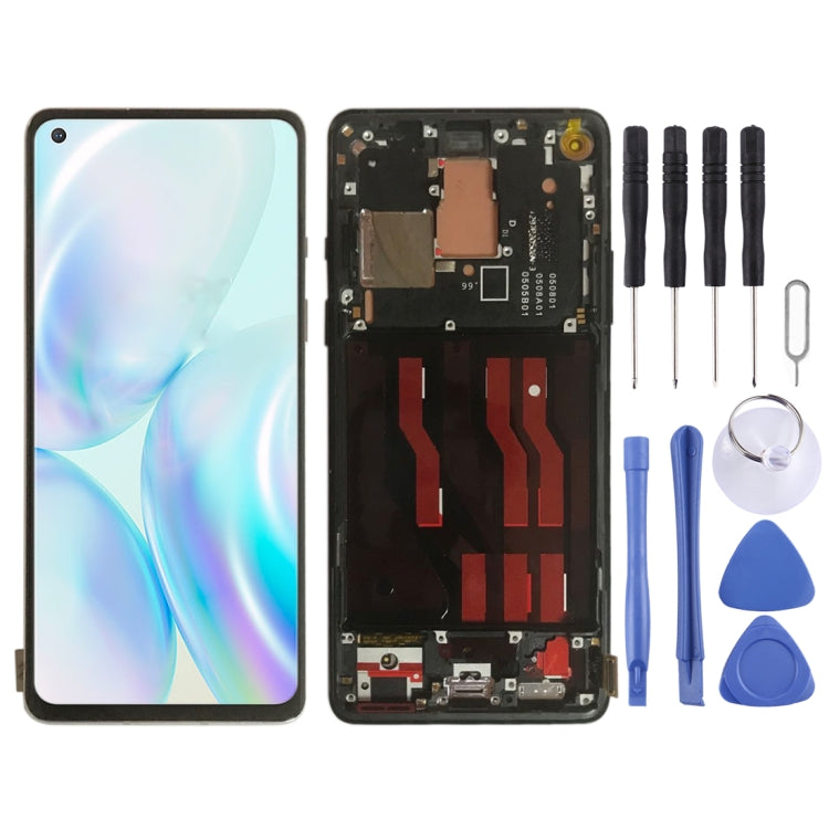 Per OnePlus 8 IN2013 2017 2010 Digitizer Assemblea completa con cornice Schermo LCD originale, For OnePlus 8