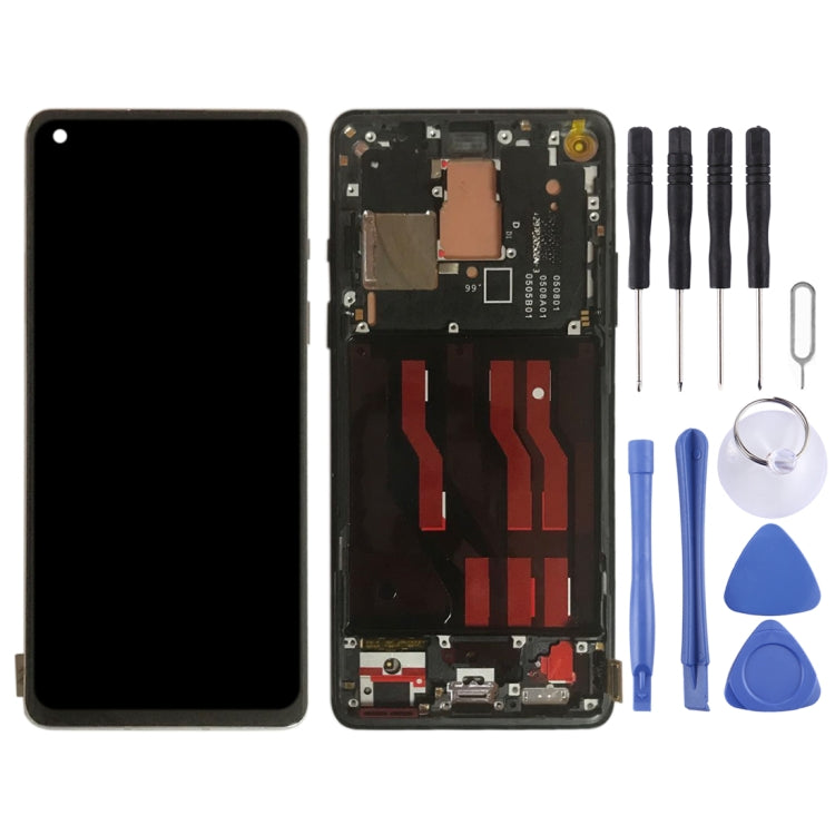 Per OnePlus 8 IN2013 2017 2010 Digitizer Assemblea completa con cornice Schermo LCD originale, For OnePlus 8