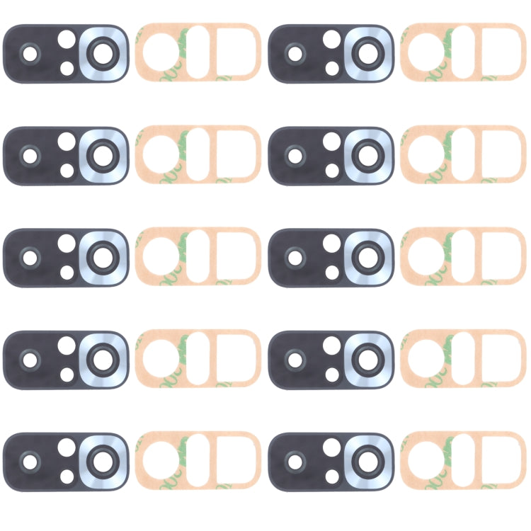 10pcs Rear Camera Lens for Xiaomi Redmi Note 10S M2101K7BG M2101K7BI M2101K7BNY, For Xiaomi Redmi Note 10S(Silver), For Xiaomi Redmi Note 10S(Black)