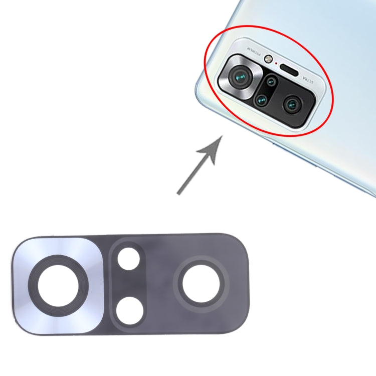 10pcs Rear Camera Lens for Xiaomi Redmi Note 10 Pro (India) / Redmi Note 10 Pro Max / Redmi Note 10 Pro M2101K6G M2101K6R M2101K6P M2101K6I, For Xiaomi Redmi Note 10 Pro Max