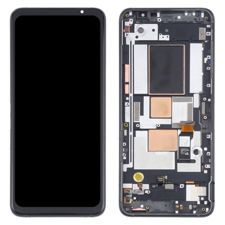 OLED Material LCD Screen and Digitizer Full Assembly with Frame for Asus ROG Phone 5 ZS673KS, For Asus ROG Phone 5 ZS673KS