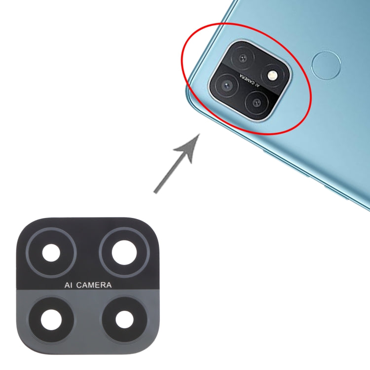 For OPPO A15 / A15s / A35 CPH2185 CPH2179 PEHM00 10pcs Rear Camera Lens, For OPPO A15 / A15s