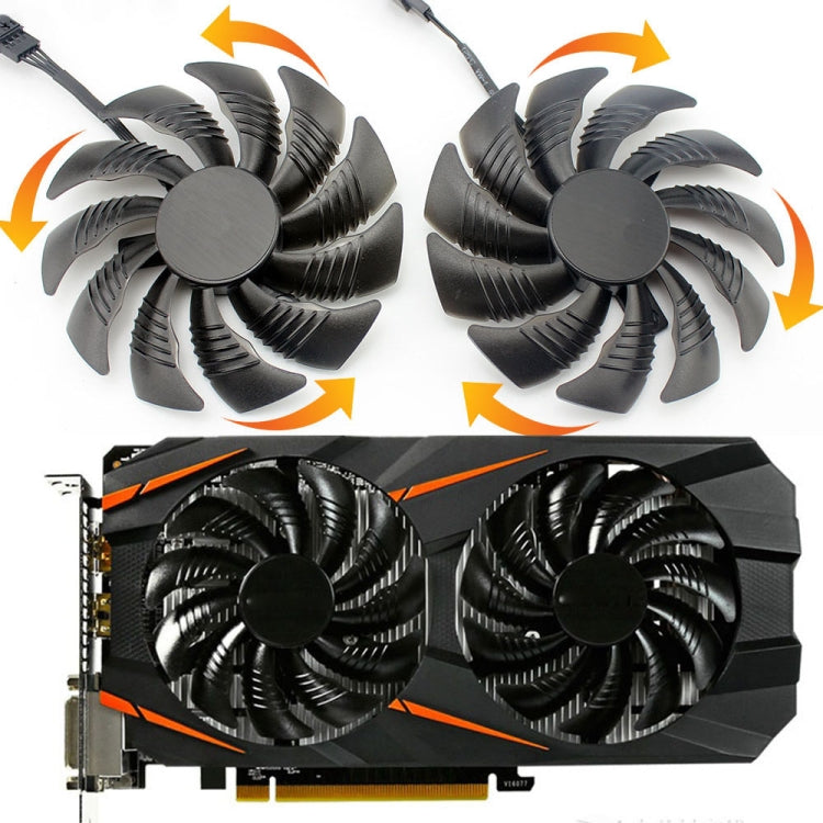 Ventola di raffreddamento della scheda grafica del computer da 1 paio da 88 mm a 4 pin per Gigabyte GeForce GTX1060 1070 GTX1050ti GTX960 RX570 RX470