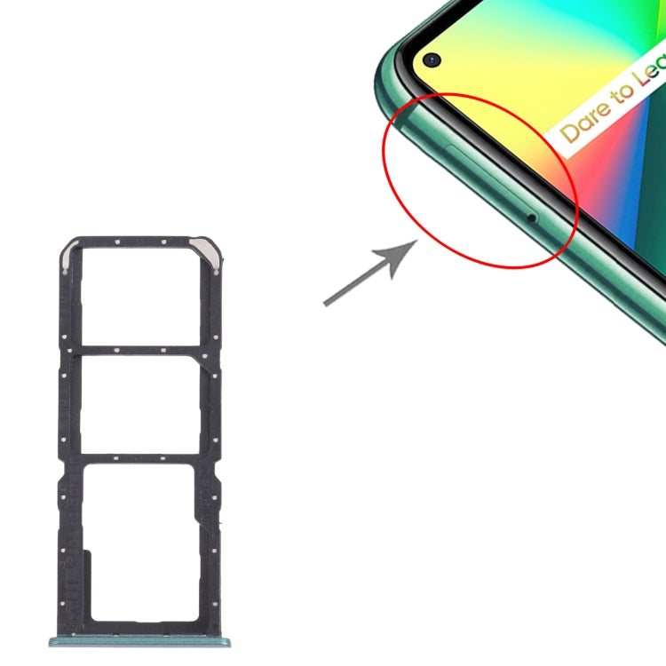 For OPPO Realme 7i RMX2103 SIM Card Tray + SIM Card Tray + Micro SD Card Tray, For OPPO Realme 7i