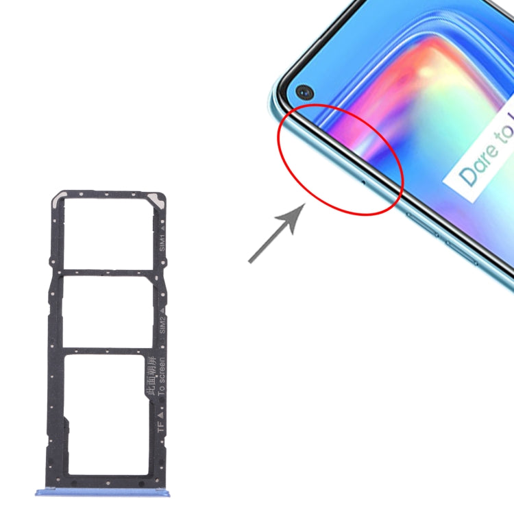 Per OPPO Realme 7 (Asia) RMX2151, RMX2163 Vassoio scheda SIM + Vassoio scheda SIM + Vassoio scheda micro SD, For OPPO Realme 7 (Asia)