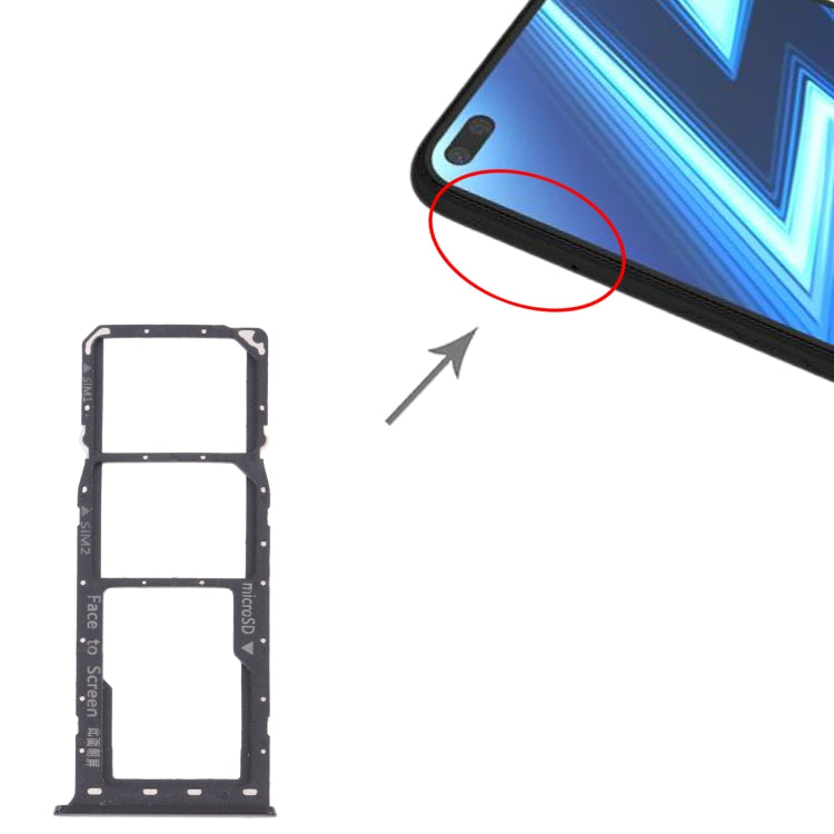 Per OPPO Realme 6 Pro RMX2061, RMX2063 Vassoio scheda SIM + Vassoio scheda SIM + Vassoio scheda micro SD, For OPPO Realme 6 Pro