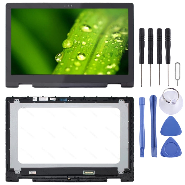 Schermo LCD e digitalizzatore FHD 1920 x 1080 40 pin P58F001 assemblaggio completo con telaio per Dell Inspiron 15 5568 5578, For Dell Inspiron 15 5568 5578