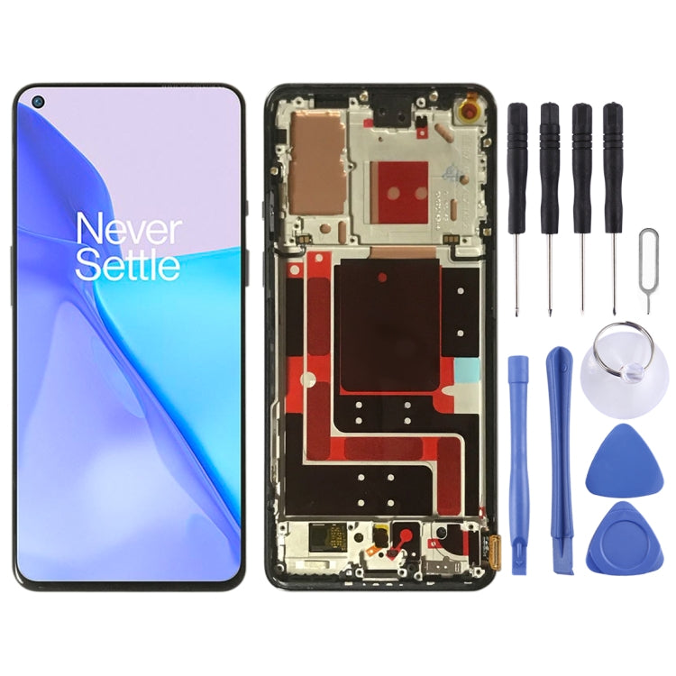 For OnePlus 9 LE2113 LE2111 LE2110 Digitizer Full Assembly with Frame Original LCD Screen, For OnePlus 9, For OnePlus 9(Purple)