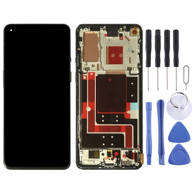 Per OnePlus 9 LE2113 LE2111 LE2110 Digitizer Assemblea completa con cornice Schermo LCD originale, For OnePlus 9, For OnePlus 9(Purple)