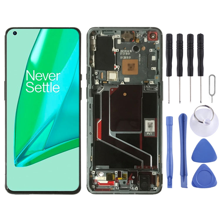 Per OnePlus 9 Pro LE2121 LE2125 LE2123 LE2120 Digitizer Assemblea Completa Con Cornice Schermo LCD Originale, For OnePlus 9 Pro(Green)