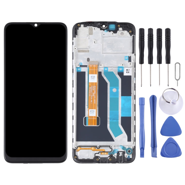 LCD Screen and Digitizer Full Assembly with Frame for OPPO Realme C3 / C3i RMX2027 RMX2020 RMX2021, For OPPO Realme C3 / C3i