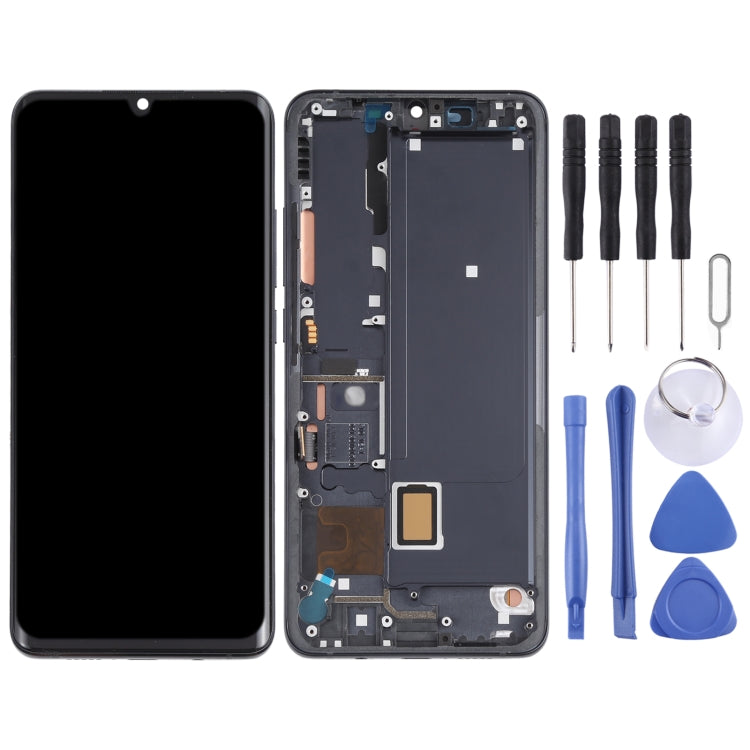 Schermo LCD in materiale AMOLED e digitalizzatore assemblaggio completo con cornice per Xiaomi Mi Note 10 Lite M2002F4LG, For Xiaomi Mi Note 10 Lite (AMOLED)