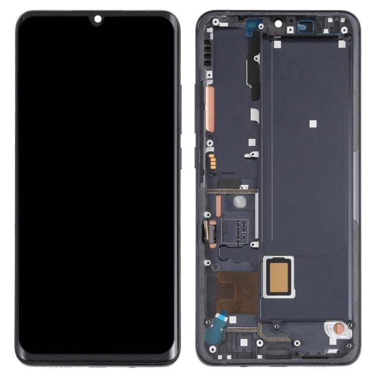 AMOLED LCD Screen and Digitizer Full Assembly with Frame for Xiaomi Mi Note 10 Lite M2002F4LG, For Xiaomi Mi Note 10 Lite (AMOLED)