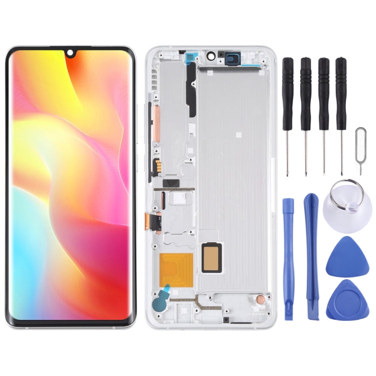 Schermo LCD in materiale AMOLED e digitalizzatore assemblaggio completo con cornice per Xiaomi Mi Note 10 Lite M2002F4LG, For Xiaomi Mi Note 10 Lite (AMOLED)