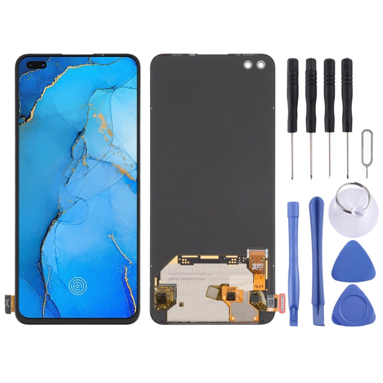 Original LCD Screen and Digitizer Full Assembly for OPPO Reno3 Pro 4G CPH2035 CPH2037 CPH2036, For OPPO Reno3 Pro 4G (Original)