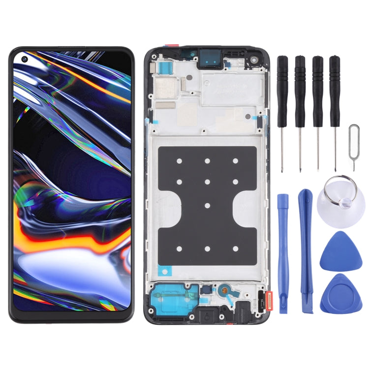 Original LCD Screen and Digitizer Full Assembly with Frame for OPPO Realme 7 Pro RMX2170, For OPPO Realme 7 Pro (Original)