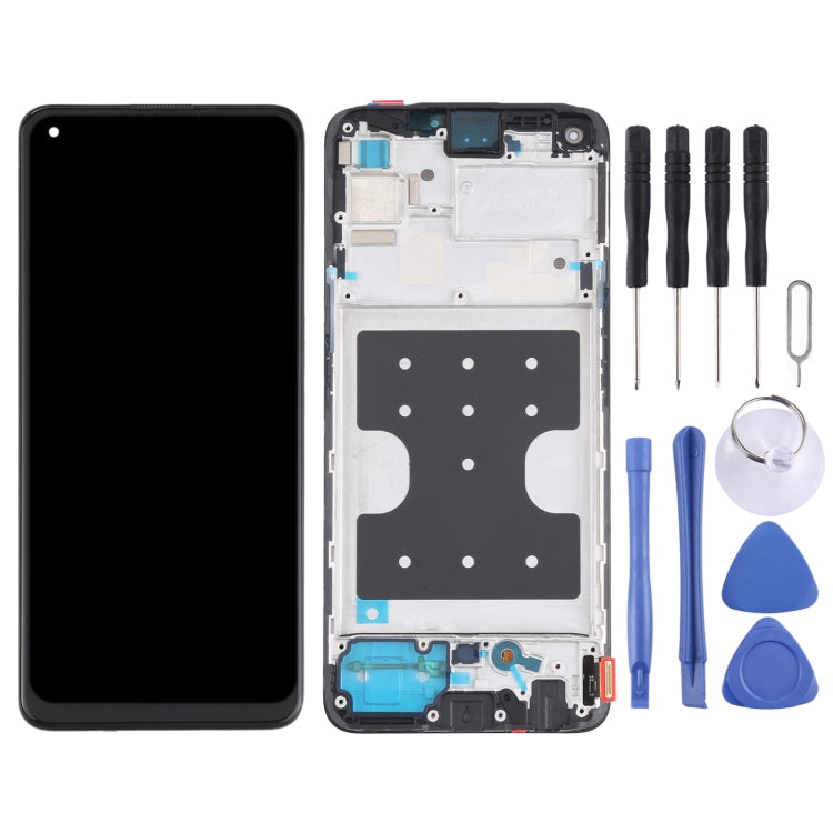 Original LCD Screen and Digitizer Full Assembly with Frame for OPPO Realme 7 Pro RMX2170, For OPPO Realme 7 Pro (Original)