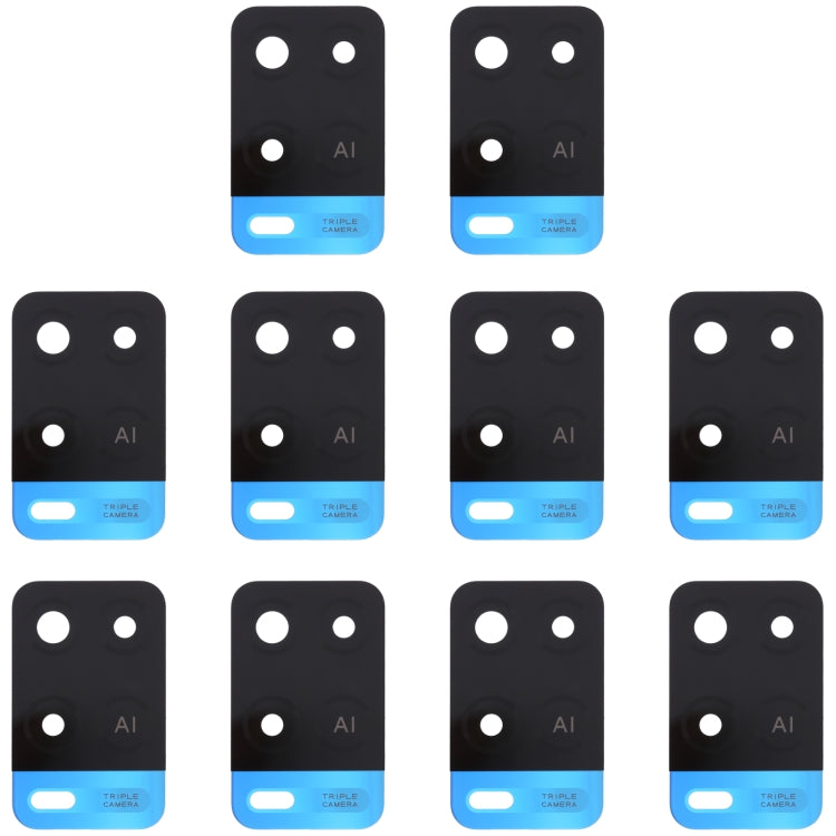 For OPPO A54 4G Rear Camera Lens 10pcs, For OPPO A54 4G(Black), For OPPO A54 4G(Blue)