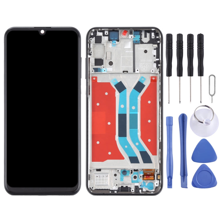 Schermo LCD e digitalizzatore assemblaggio completo con cornice per Huawei Y8p, For Huawei Y8p