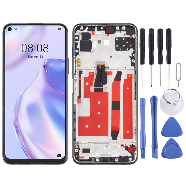 Schermo LCD e digitalizzatore assemblaggio completo con cornice per Huawei P40 Lite 5G, For Huawei P40 Lite 5G