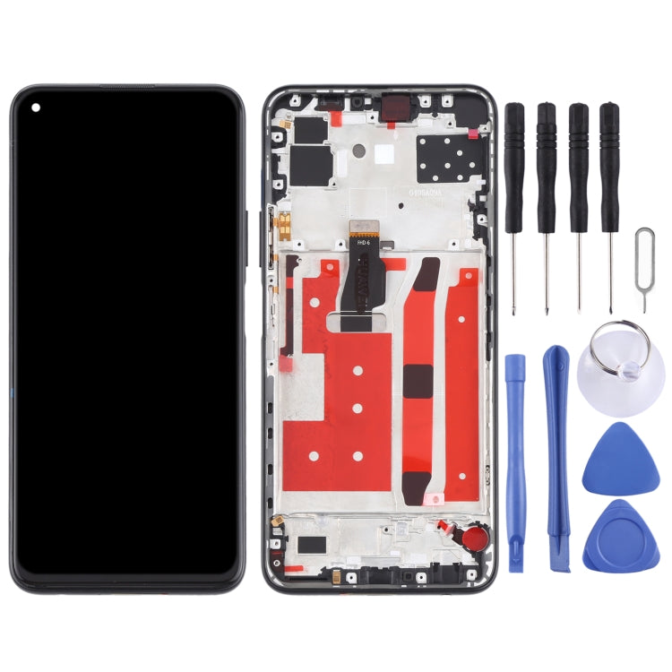 Schermo LCD e digitalizzatore assemblaggio completo con cornice per Huawei P40 Lite 5G, For Huawei P40 Lite 5G