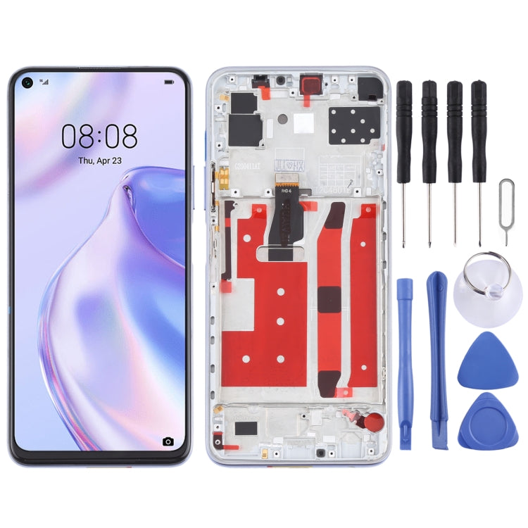 Schermo LCD e digitalizzatore assemblaggio completo con cornice per Huawei P40 Lite 5G, For Huawei P40 Lite 5G