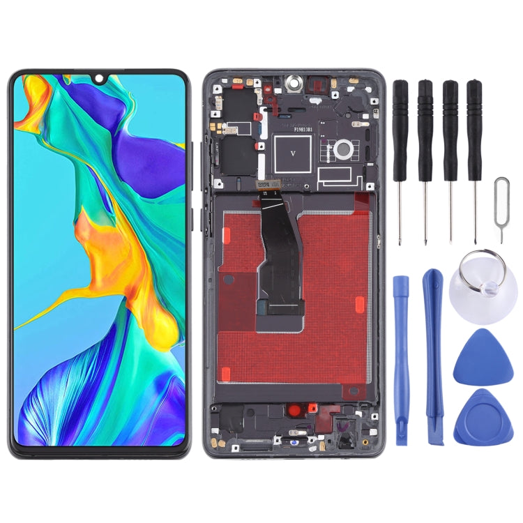 Schermo LCD e digitalizzatore assemblaggio completo con cornice per Huawei P30, For Huawei P30, For Huawei P30 (Breathing Crystal)