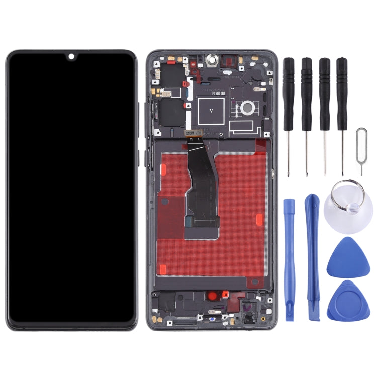 LCD Screen and Digitizer Full Assembly with Frame for Huawei P30, For Huawei P30, For Huawei P30 (Breathing Crystal)