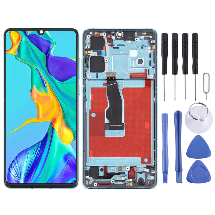 Schermo LCD e digitalizzatore assemblaggio completo con cornice per Huawei P30, For Huawei P30, For Huawei P30 (Breathing Crystal)