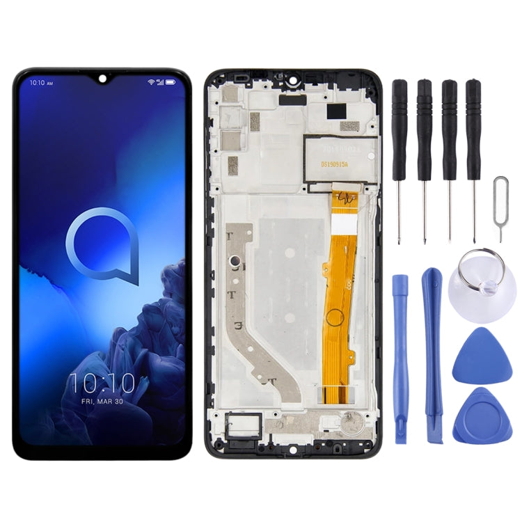 Schermo LCD e digitalizzatore assemblaggio completo con cornice per Alcatel 3X 2019 5048Y 5048U 5048 OT5048Y OT5048, For Alcatel 3X 2019